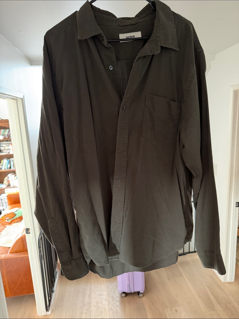 Buck Mason Olive Shirt Jacket in Deep Olive